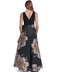 Eliza J Women's Floral Ball-Gown Sleeveless Dress