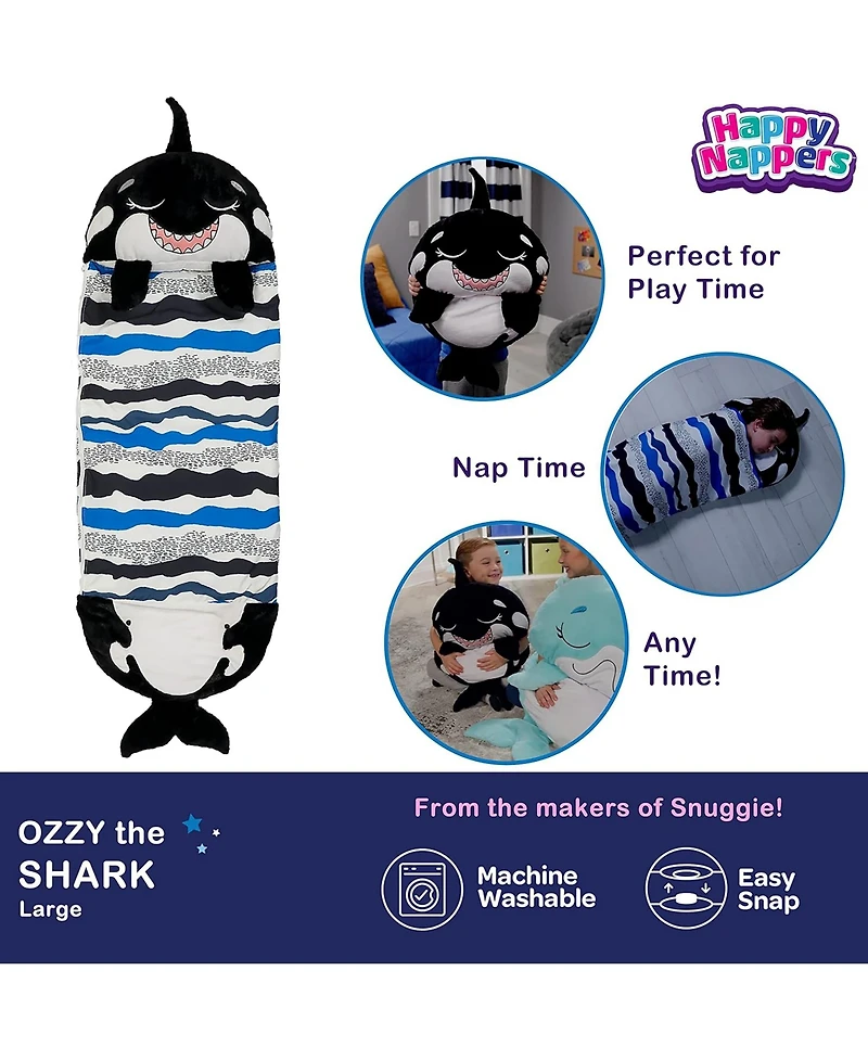 Happy Nappers Ozzy the Shark Large 2-In-1 Plush