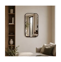 Phying 24 x 36 Inch Metal Framed Bathroom Mirror Rectangular Wall Mounted Vanity Mirror Modern Minimalist Sleek Framed Mirror for Bathroom Living Room