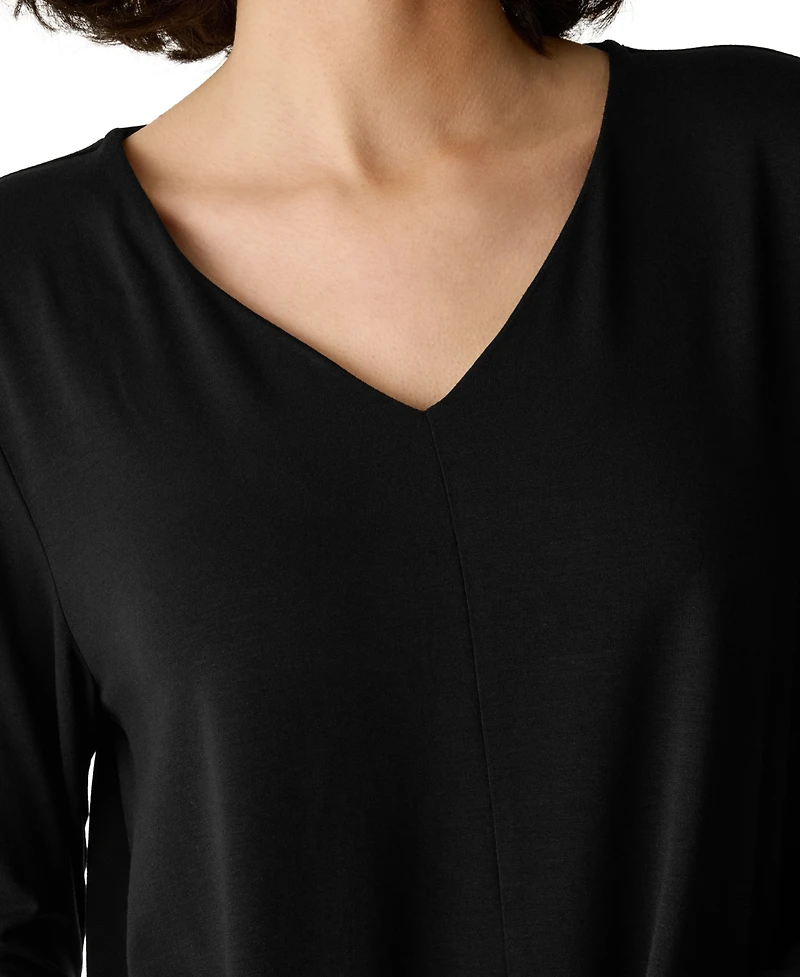 Eileen Fisher Women's Lyocell V-Neck Long-Sleeve Tunic