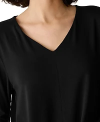 Eileen Fisher Women's Lyocell V-Neck Long-Sleeve Tunic