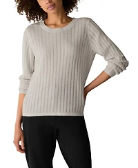 Eileen Fisher Women's Crewneck Long-Sleeve Merino Wool Sweater