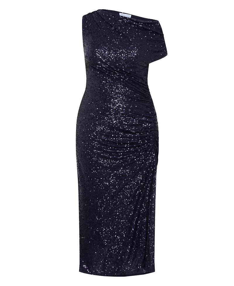 City Chic Plus Sequin Star Off Shoulder Maxi Dress