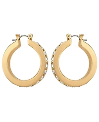 Guess Gold-Tone Classic Hoop Earrings