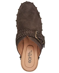 Earth Women's Gilly Suede Studded Block Heel Clogs
