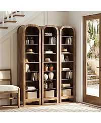 Tribesigns 71.25" Tall 8-Tier Bookshelf, Corner Shelf for Home Office