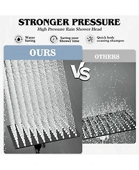 Cyqbd 12" Shower Head Rain Adjustable Extension Arm Handheld Spray Hose Holder