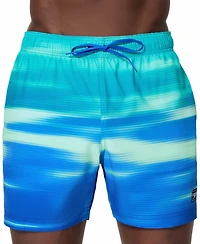 Speedo Men's Stripe Redondo Edge Swim Trunks, 5" Inseam