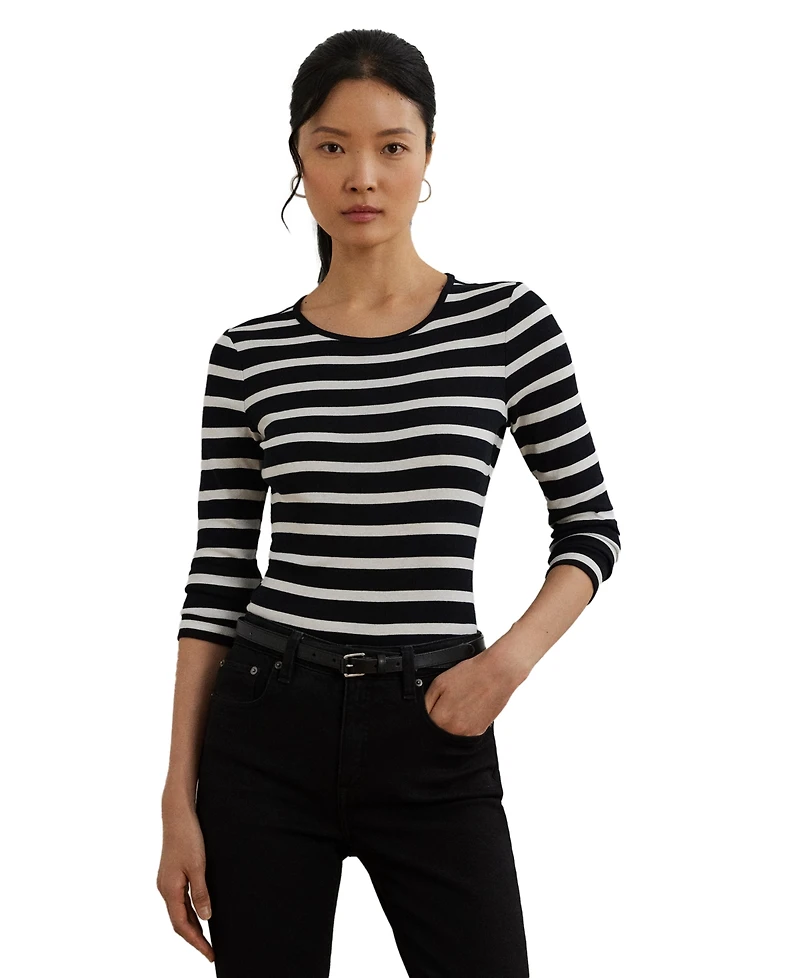 Lauren Ralph Long-Sleeve Stretch T-Shirt