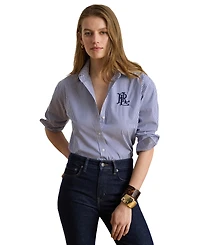 Lauren Ralph Women's Striped Long-Sleeve Shirt