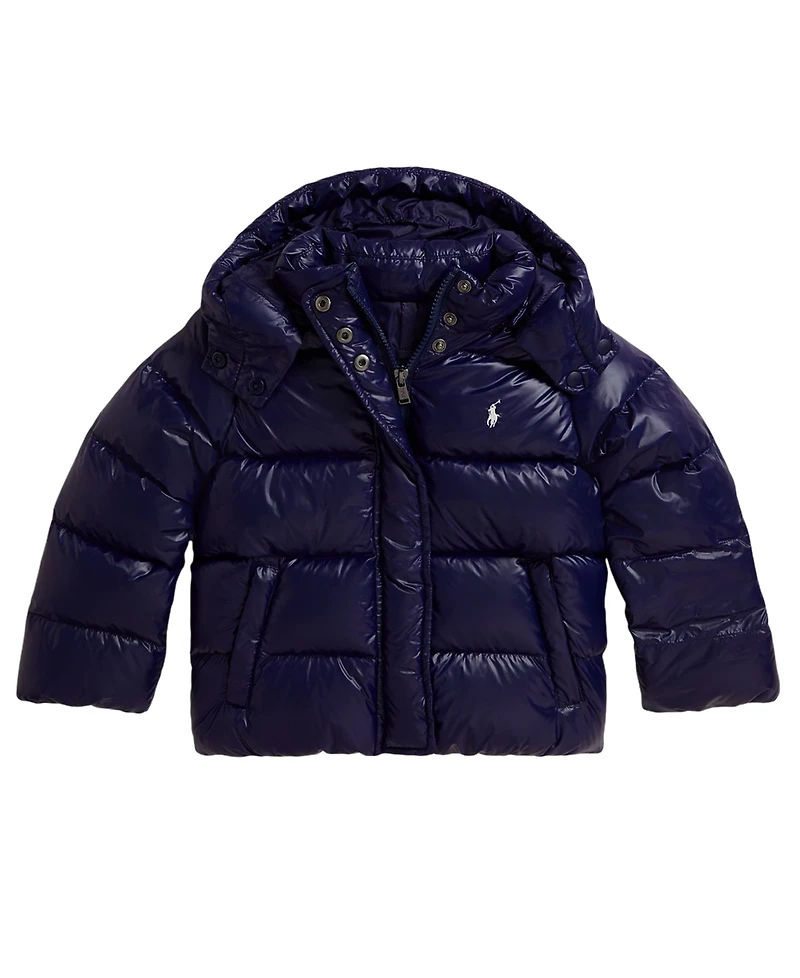 Polo Ralph Lauren Girls' 2T-6X Glossy Down Hooded Jacket