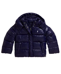 Polo Ralph Lauren Girls' 2T-6X Glossy Down Hooded Jacket