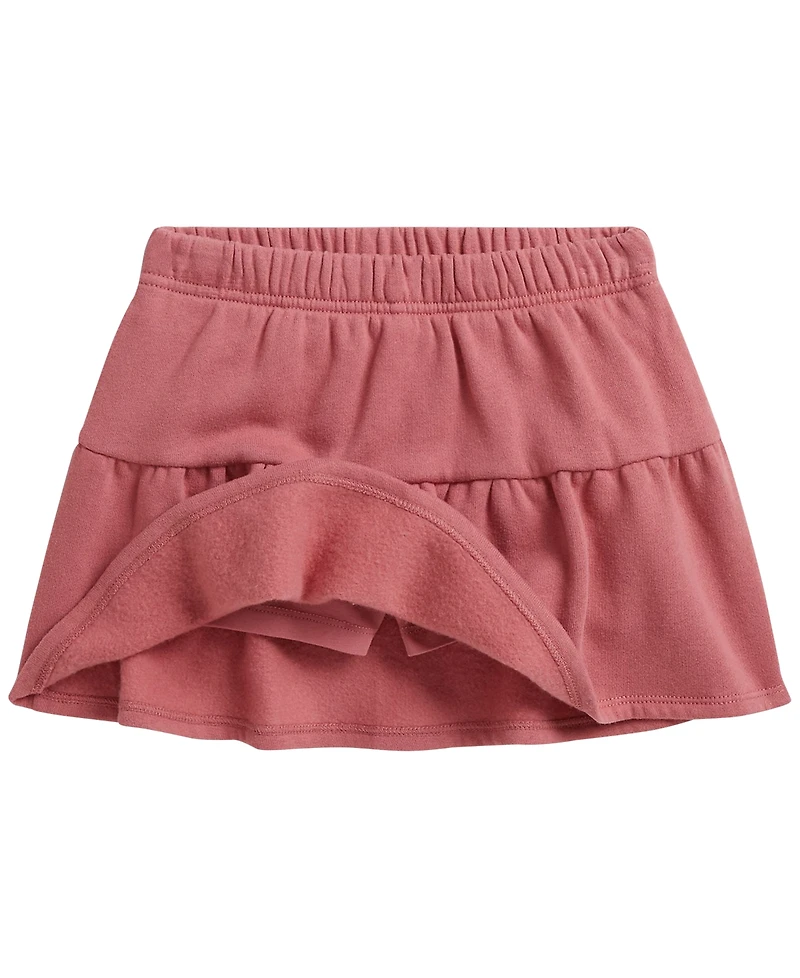 Polo Ralph Lauren Girls' 2T-6X Collared Fleece Sweatshirt and Skort, 2-Piece Set