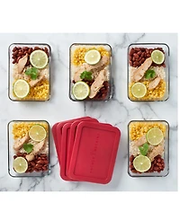 Anchor Hocking Glass 10-Piece Food Storage Container Set with Lids