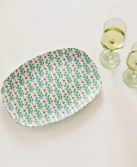 Mariposa Holly Berries Resin Serving Platter