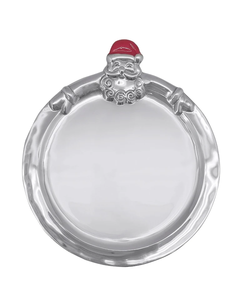 Mariposa Hugging Santa Round Cookie Platter
