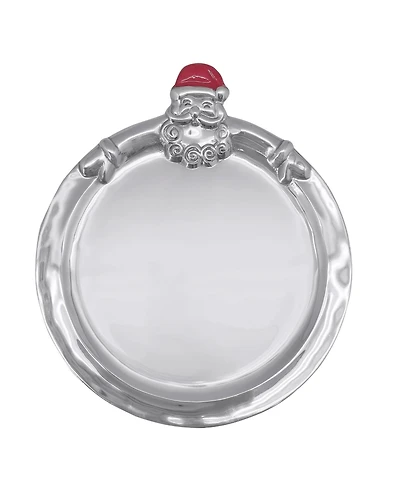 Mariposa Hugging Santa Round Cookie Platter