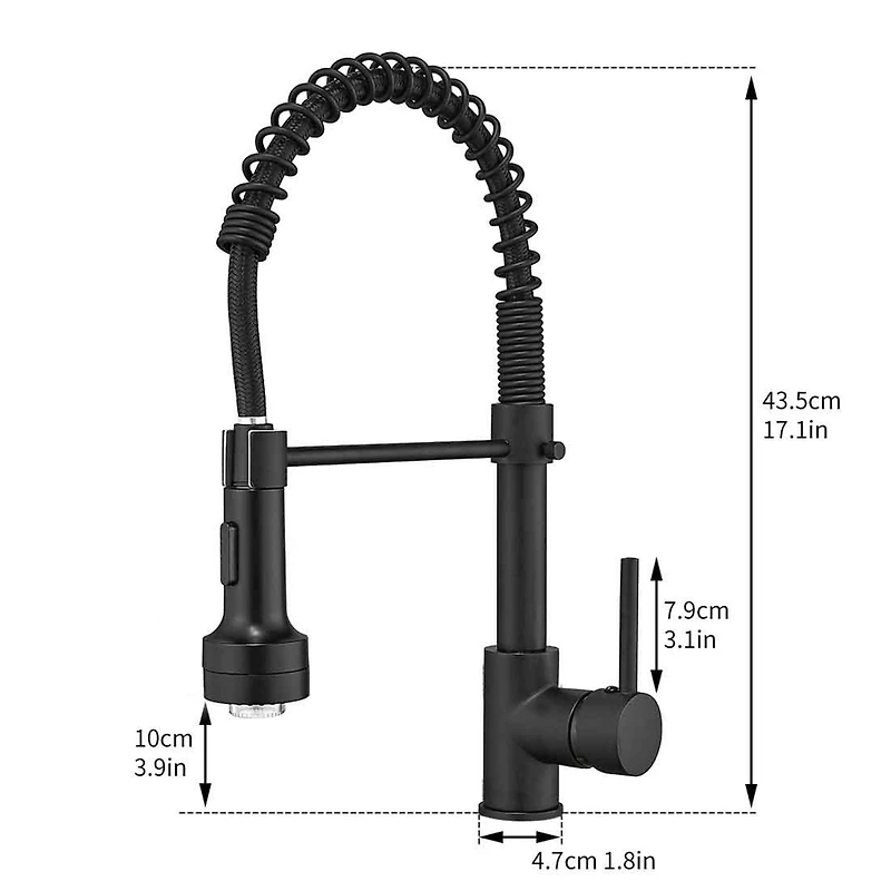 Thirtypeachy Single Handle Pull-Down Kitchen Faucet with Led Sprayer, High Arc 360degree(s) Swivel Commercial Sink Tap