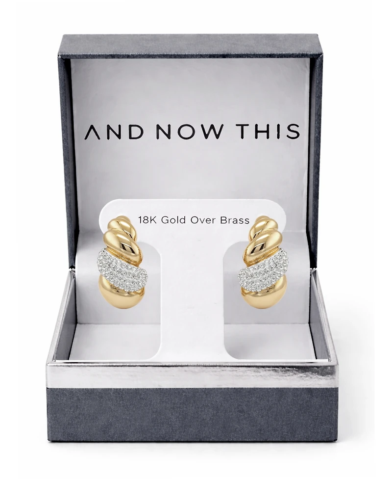 And Now This Crystal Twist Hoop Earring