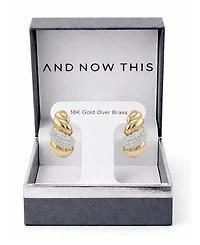And Now This Crystal Twist Hoop Earring