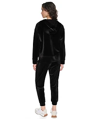 Dkny Sport Women's Velour High-Low Hem Zip Hoodie