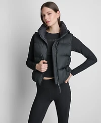 Dkny Sport Women's Mock Neck Puffer Vest