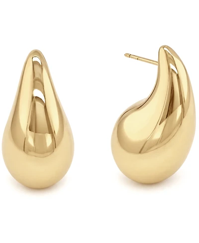 And Now This 18K Gold Plated or Silver Large Teardop Stud Earrings