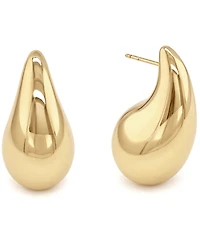 And Now This 18K Gold Plated or Silver Large Teardop Stud Earrings