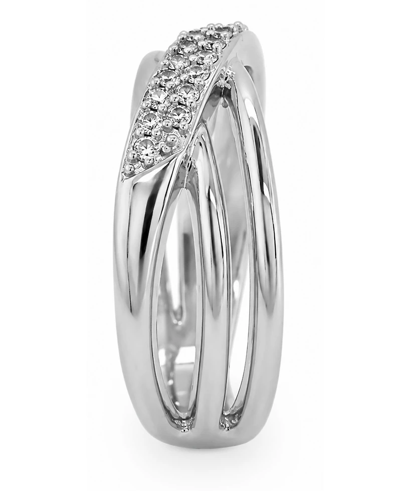 And Now This Cubic Zirconia Criss Cross Ring