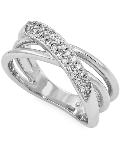 And Now This Cubic Zirconia Criss Cross Ring