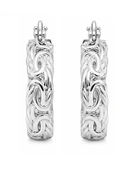 And Now This Byzantine Texture Small Hoop Earrings, 0.98"