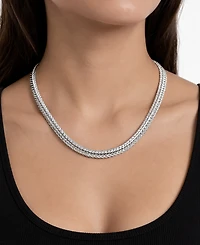 And Now This Fine Silver-Plated Woven Necklace