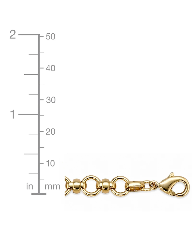 And Now This Fine Silver-Plated or 18K Gold-Plated Circle Link Bracelet
