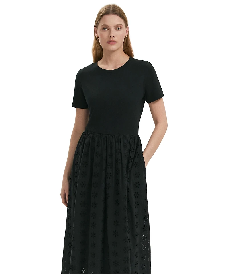 Finery London Women's Brea Embroidered Cotton Midi Dress