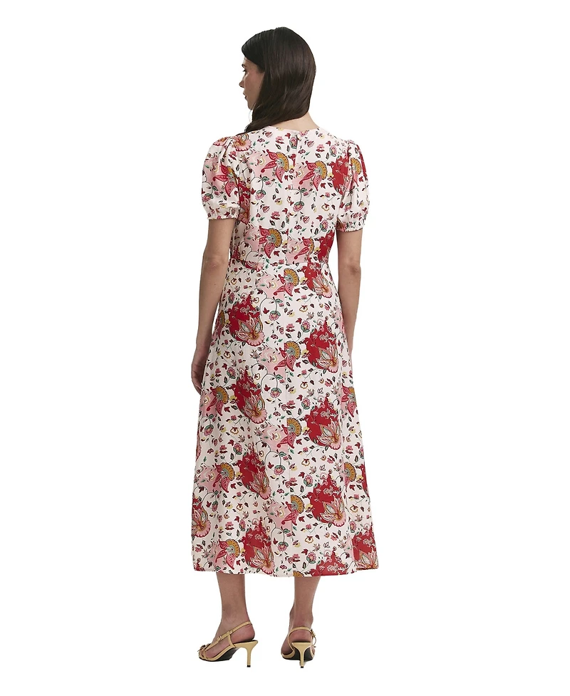 Finery London Women's Lili Short Sleeve Midi Tea Dress