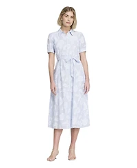 Finery London Women's Mariah Tie Waist Midi Shirt Dress