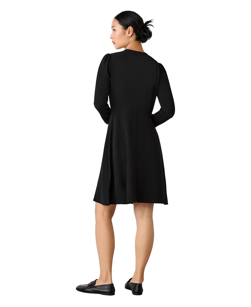 Finery London Women's Evie Long Sleeve Crepe Short Dress
