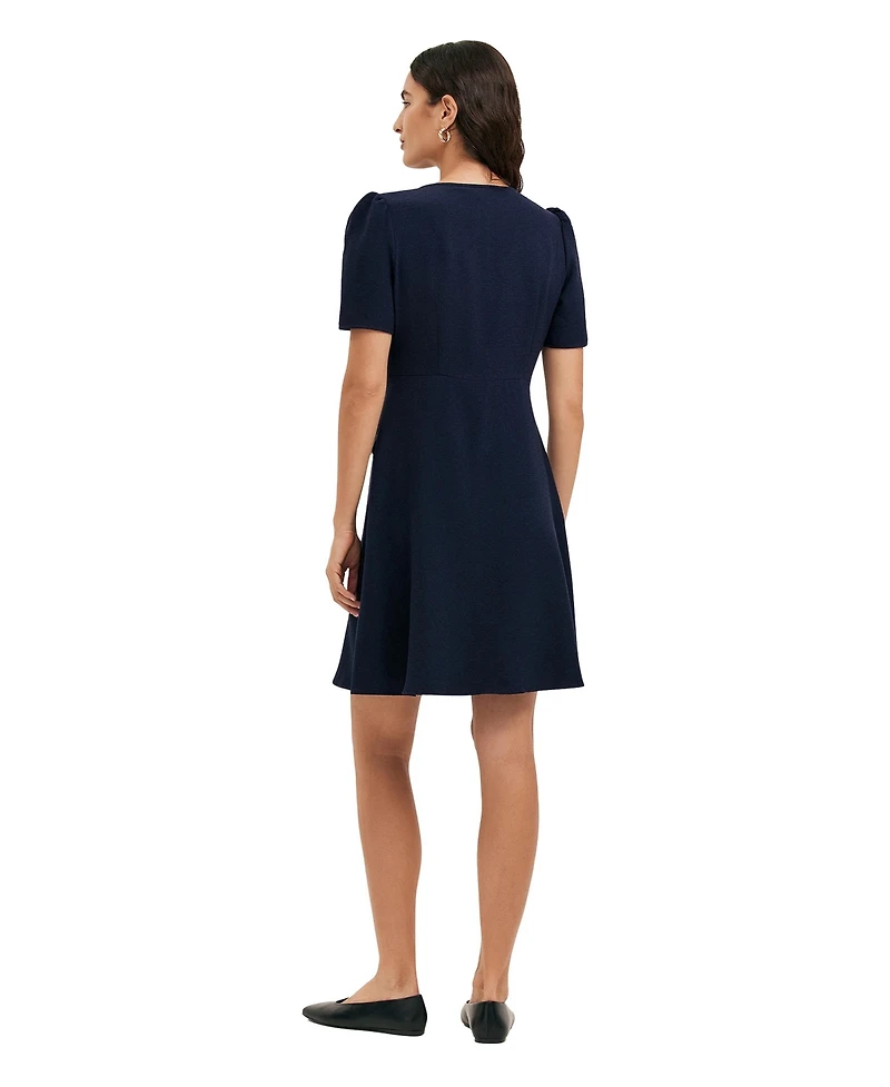 Finery London Women's Lucille Crepe Button Front Mini Dress