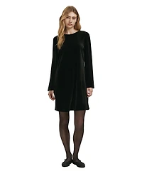 Finery London Women's Hattie Velvet Round Neck Short Dress
