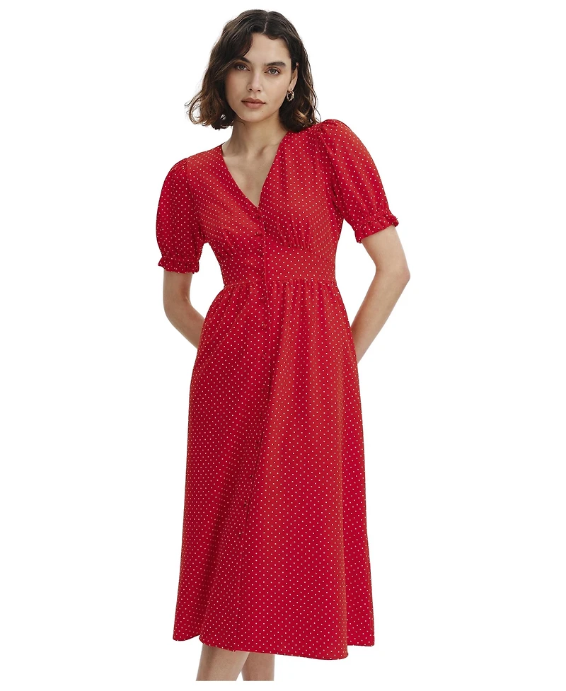 Finery London Women's Samantha Button Down Midi Dress