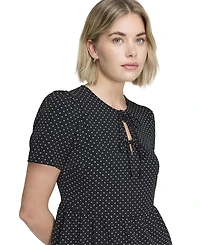 Finery London Women's Lola Tie Front Tiered Short Dress