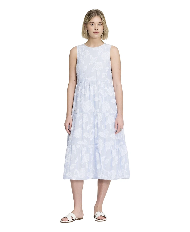 Finery London Women's Hollie Sleeveless Tiered Midi Dress