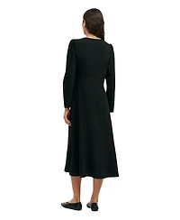 Finery London Women's Caprice Long Sleeve Crepe Midi Dress