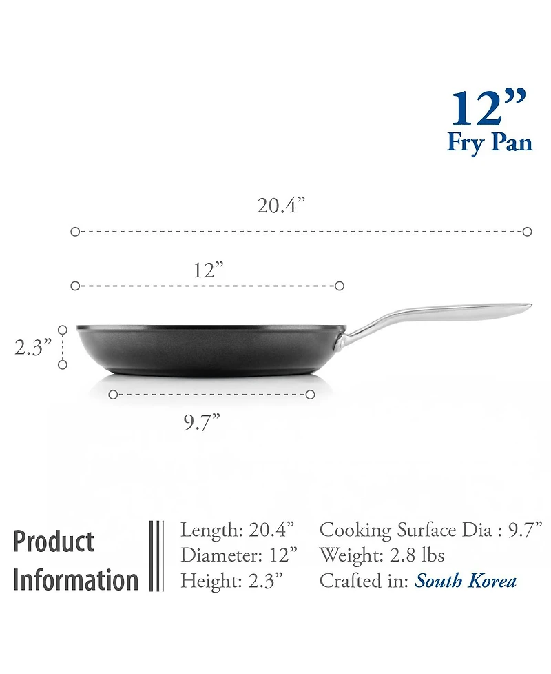 Techef - Onyx Collection - 12 Inch Frying Pan with Cover