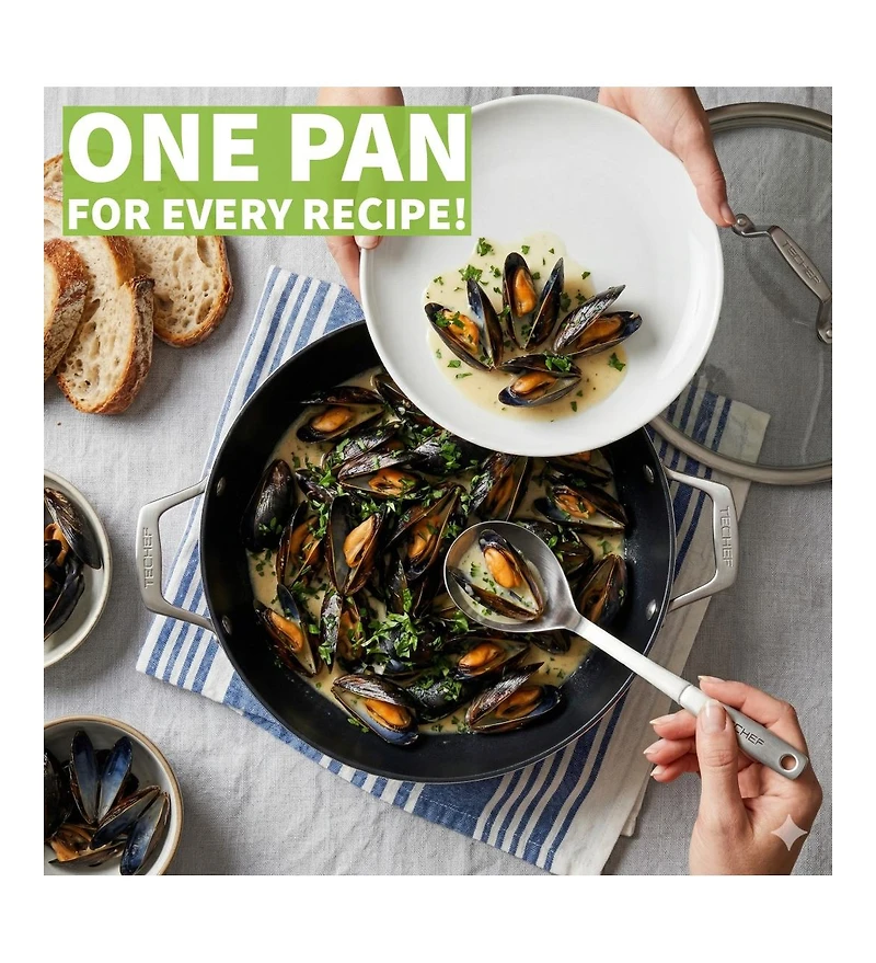 Techef - Onyx Collection - 5 Quart Chef Pan