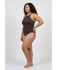 Swimsuits for All Women's Crossback High Neck One Piece Swimsuit