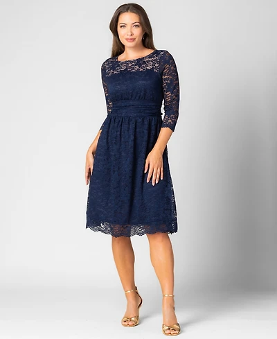 Kiyonna Women's Luna Lace Cocktail Midi Dress