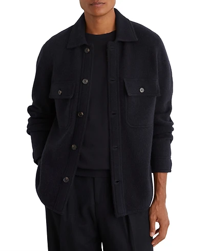 Reiss Men's Banstead Brushed-Wool Relaxed-Fit Overshirt