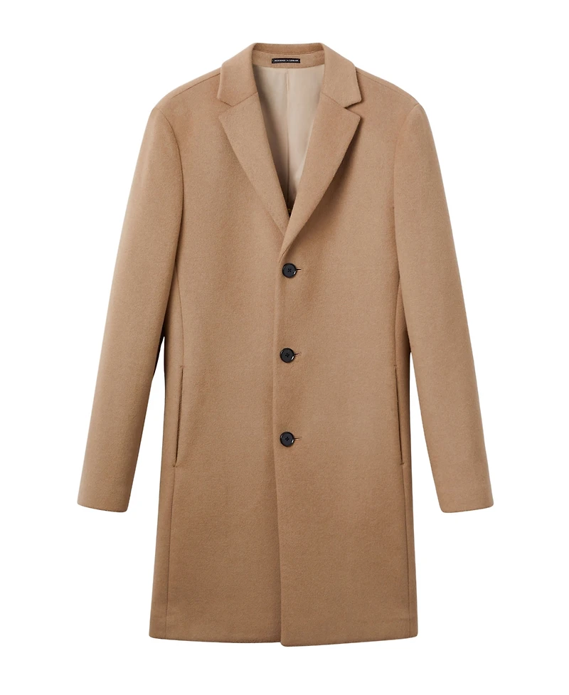 Reiss Men's Gable Epsom Wool-Blend Single-Breasted Mid-Length Overcoat