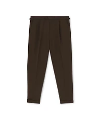 Reiss Men's Com Pleated Tapered-Fit Linen-Blend Trousers Pants